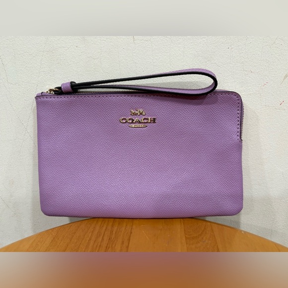 Coach Handbags - Coach Signature Corner Zip Wristlet Iris 58032 Gold